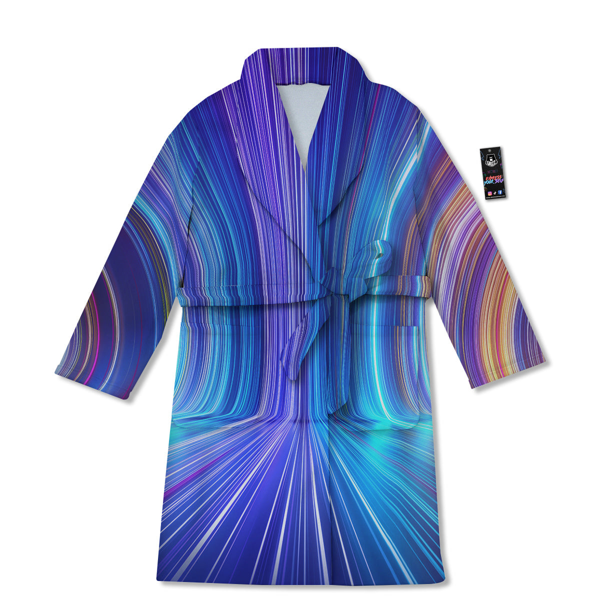 Hyperspace Colorful Print Bathrobe-grizzshop