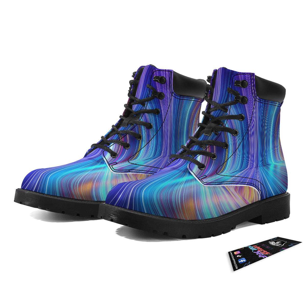 Hyperspace Colorful Print Boots-grizzshop