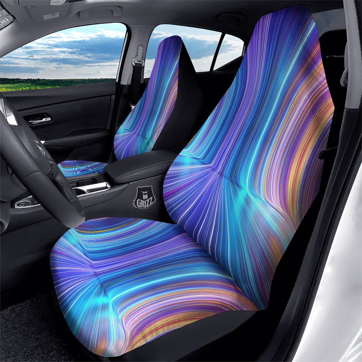 Hyperspace Colorful Print Car Seat Covers-grizzshop