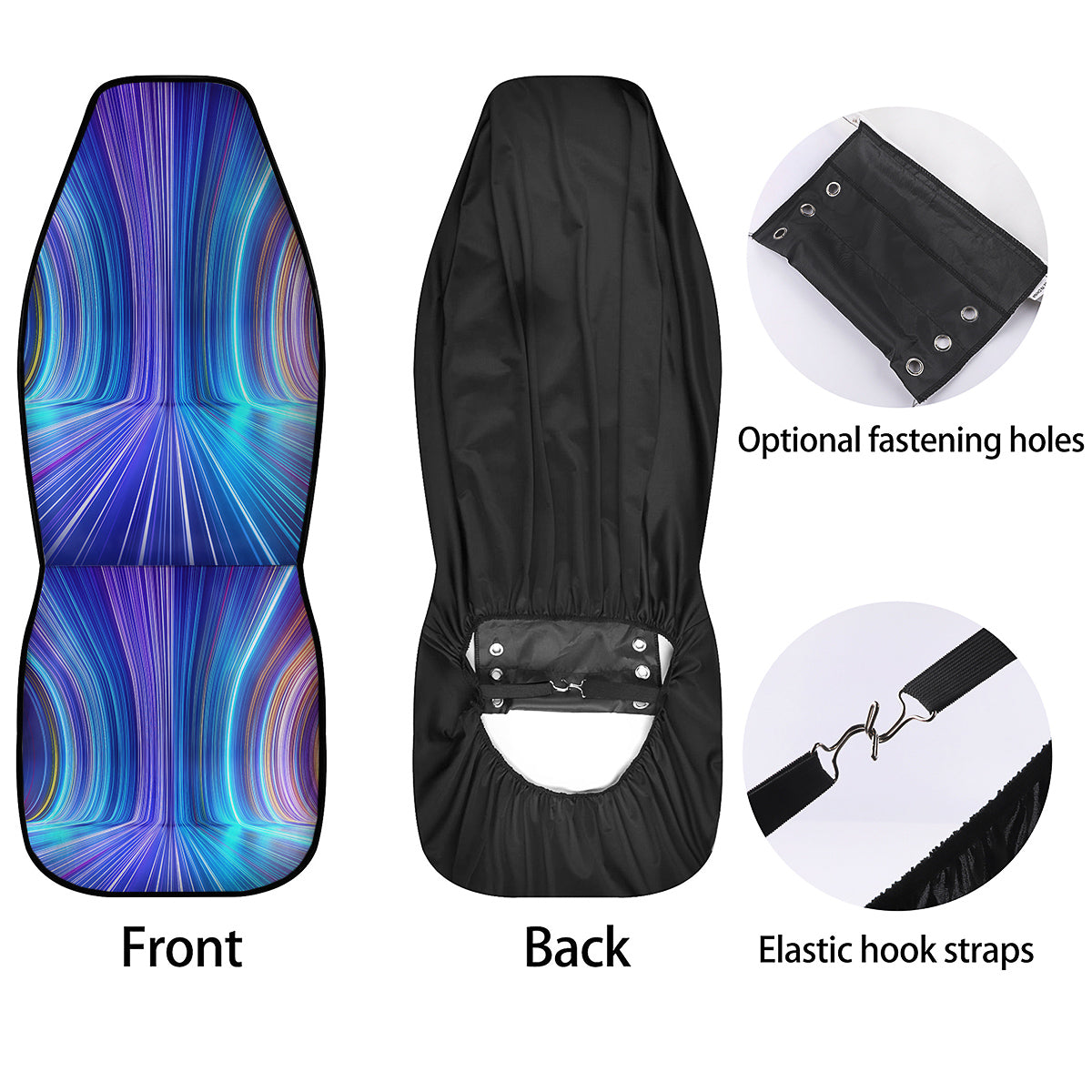 Hyperspace Colorful Print Car Seat Covers-grizzshop