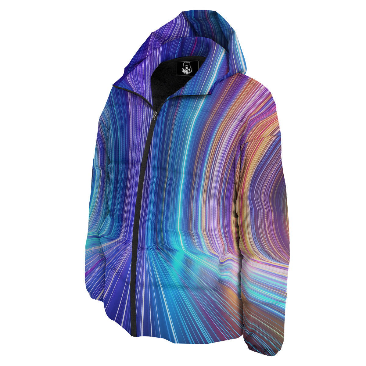Hyperspace Colorful Print Down Jacket-grizzshop