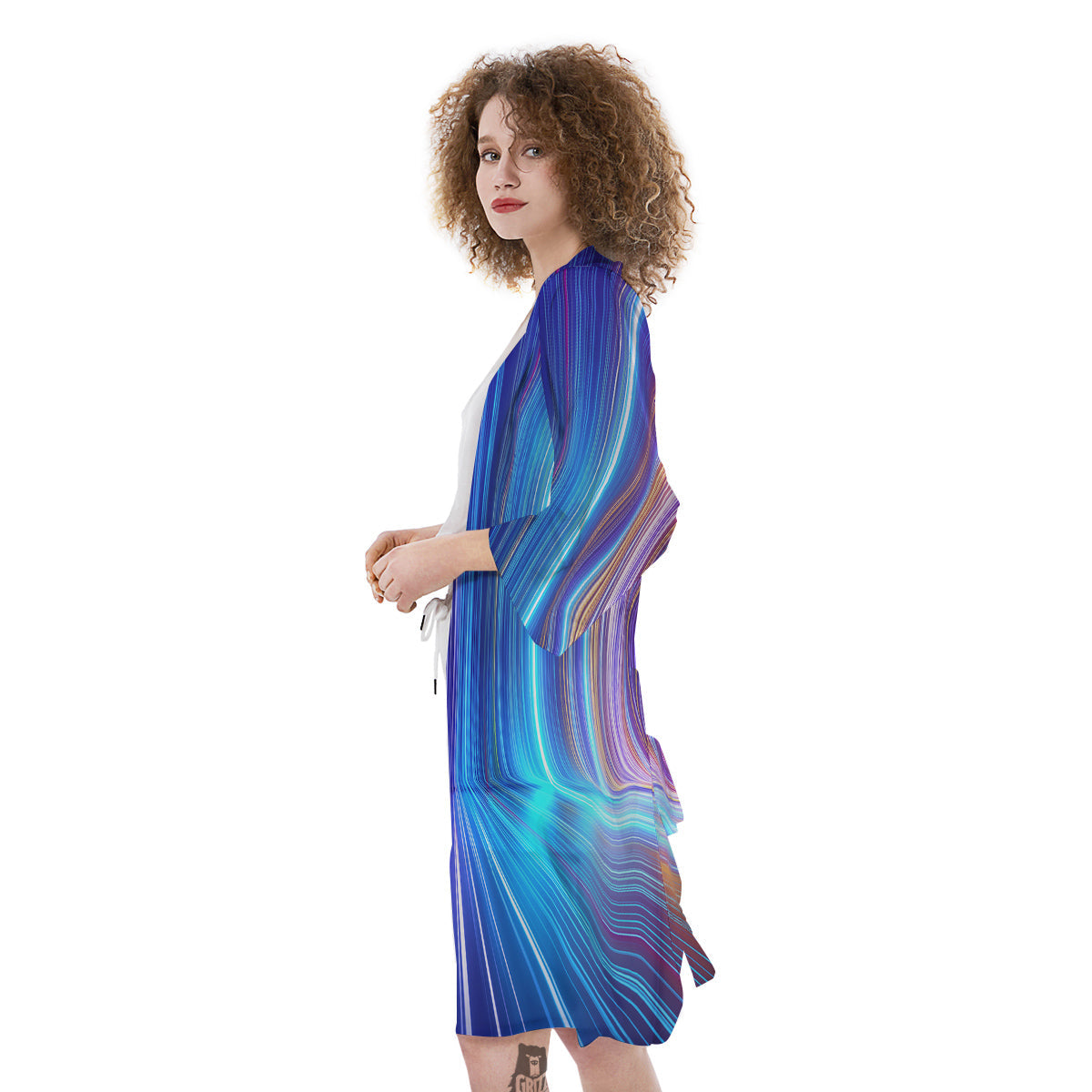 Hyperspace Colorful Print Kimono-grizzshop