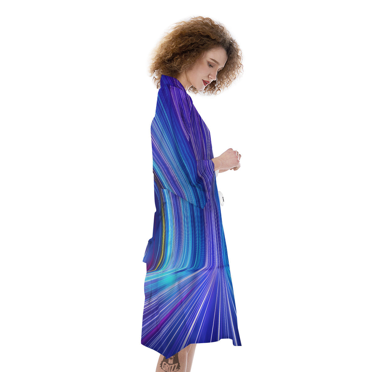 Hyperspace Colorful Print Kimono-grizzshop