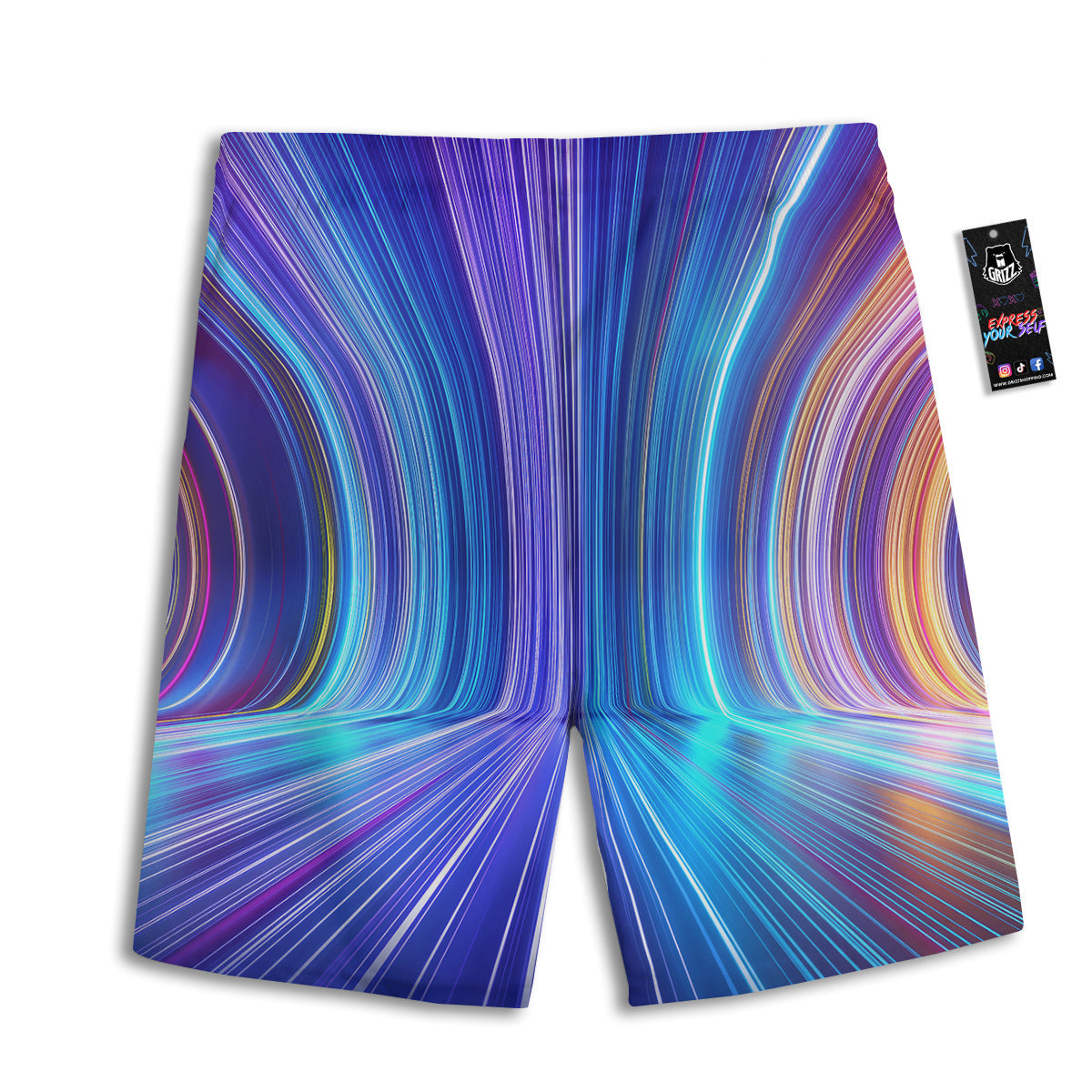 Hyperspace Colorful Print Men's Athletic Shorts