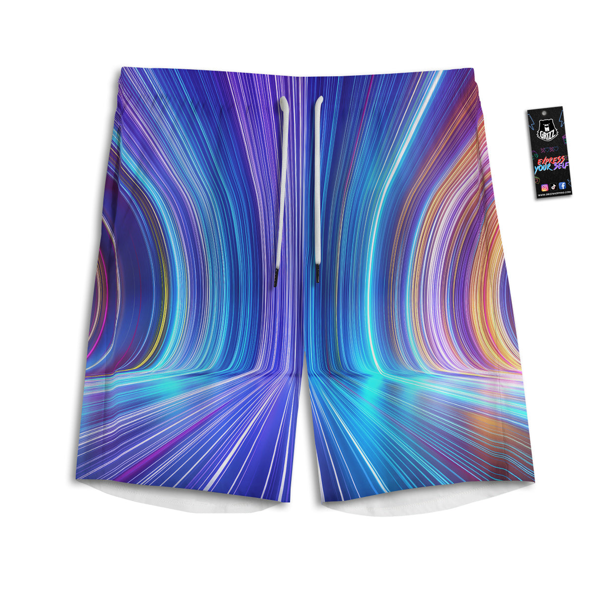 Hyperspace Colorful Print Men's Athletic Shorts