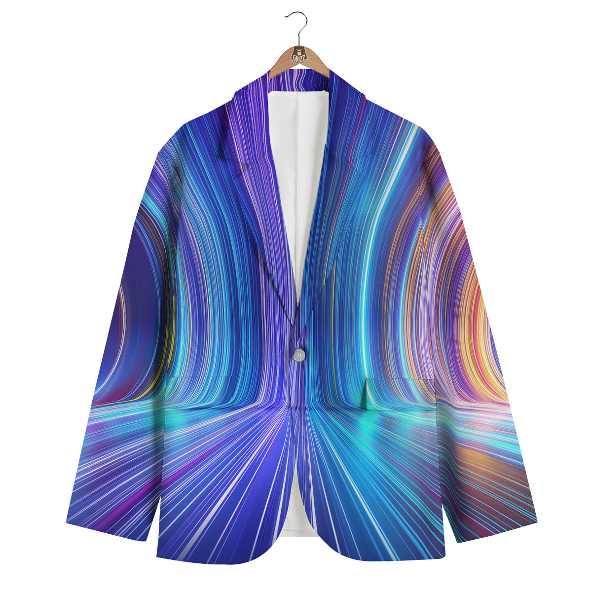 Hyperspace Colorful Print Men's Blazer-grizzshop