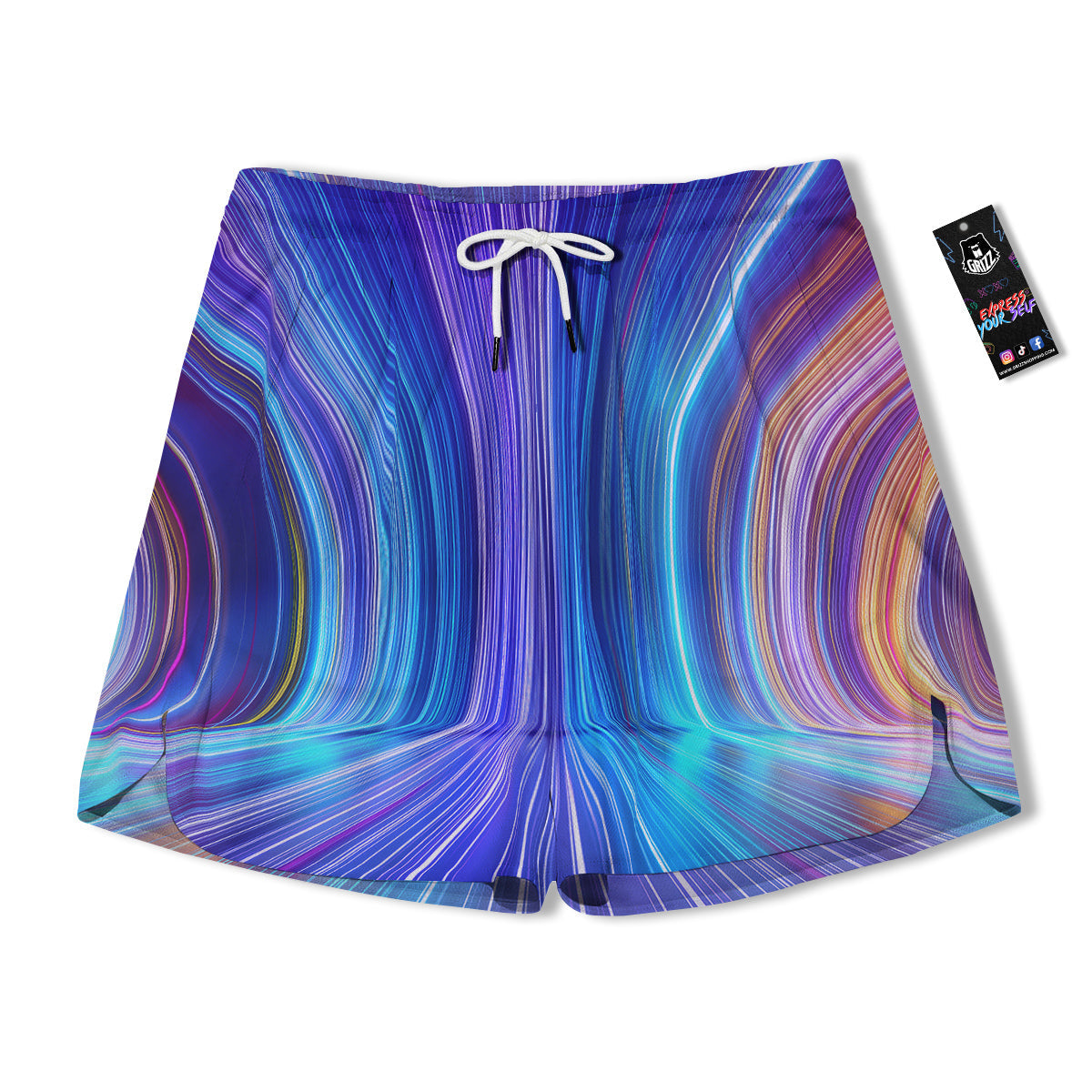 Hyperspace Colorful Print Men's Running Shorts-grizzshop