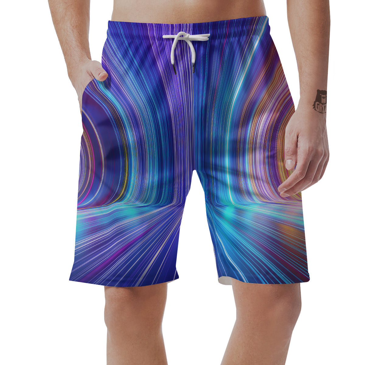Hyperspace Colorful Print Men's Shorts-grizzshop