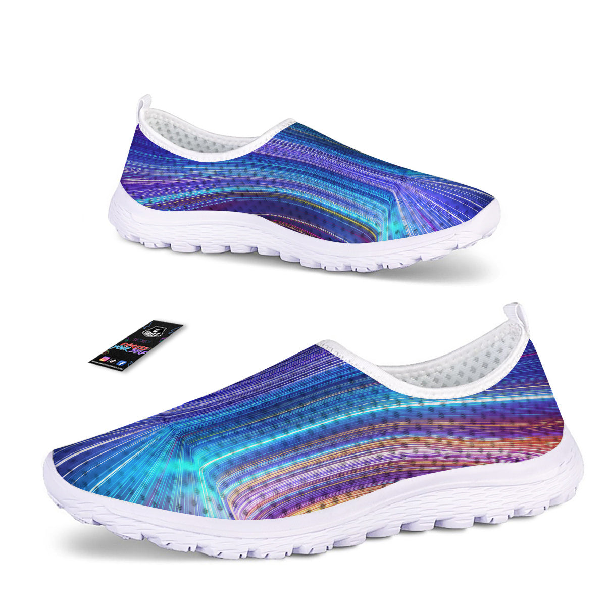 Hyperspace Colorful Print Nurse Shoes-grizzshop