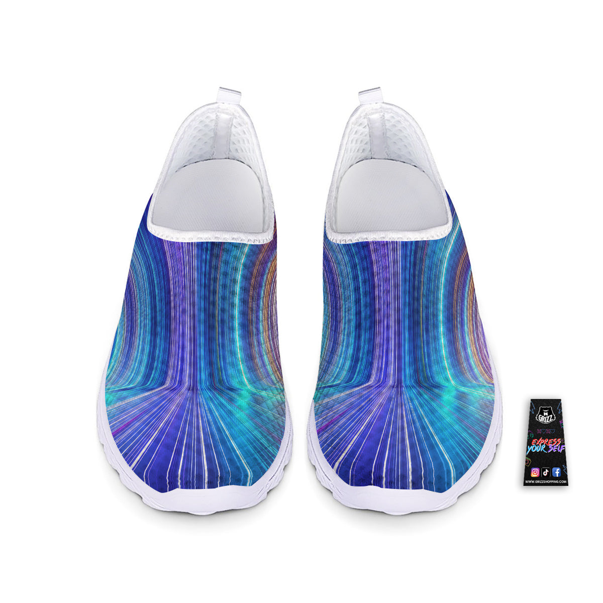 Hyperspace Colorful Print Nurse Shoes-grizzshop