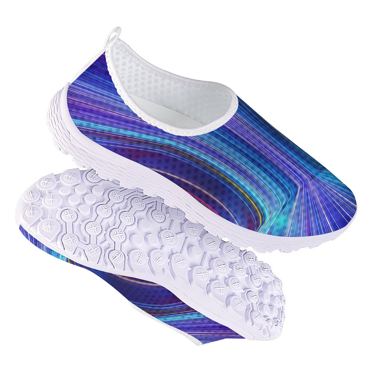 Hyperspace Colorful Print Nurse Shoes-grizzshop