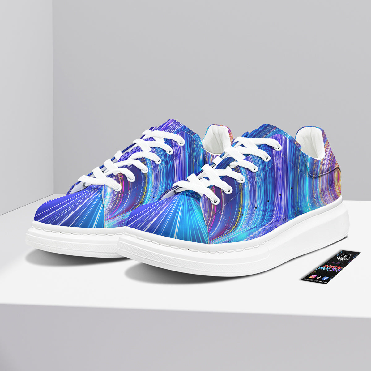Hyperspace Colorful Print Platform Shoes-grizzshop