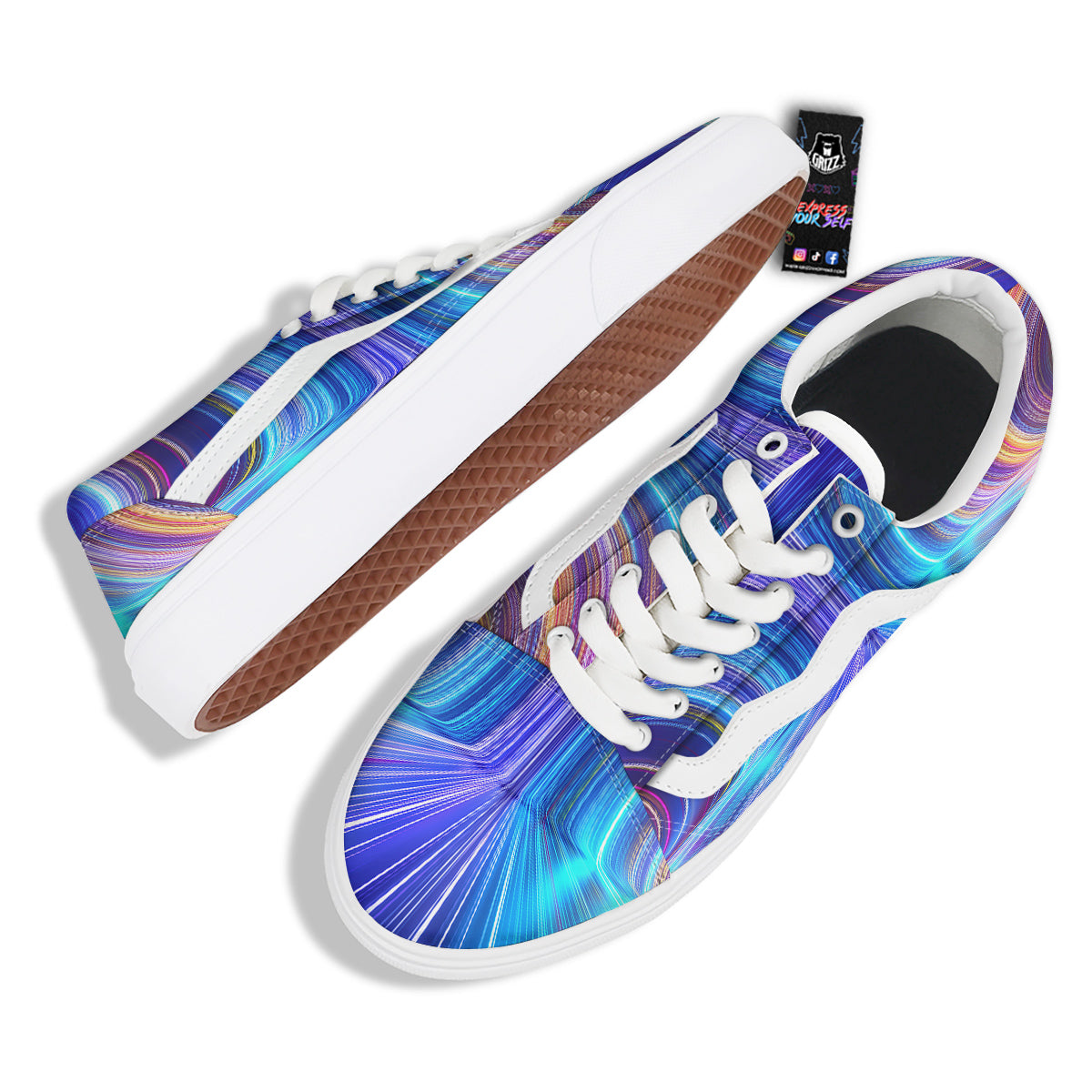 Hyperspace Colorful Print Skate Shoes-grizzshop