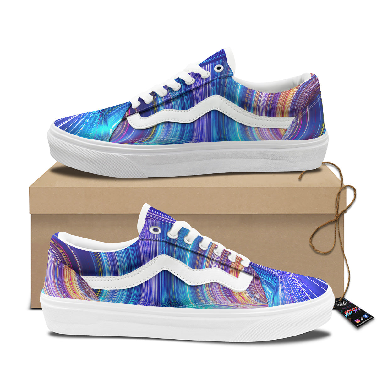 Hyperspace Colorful Print Skate Shoes-grizzshop
