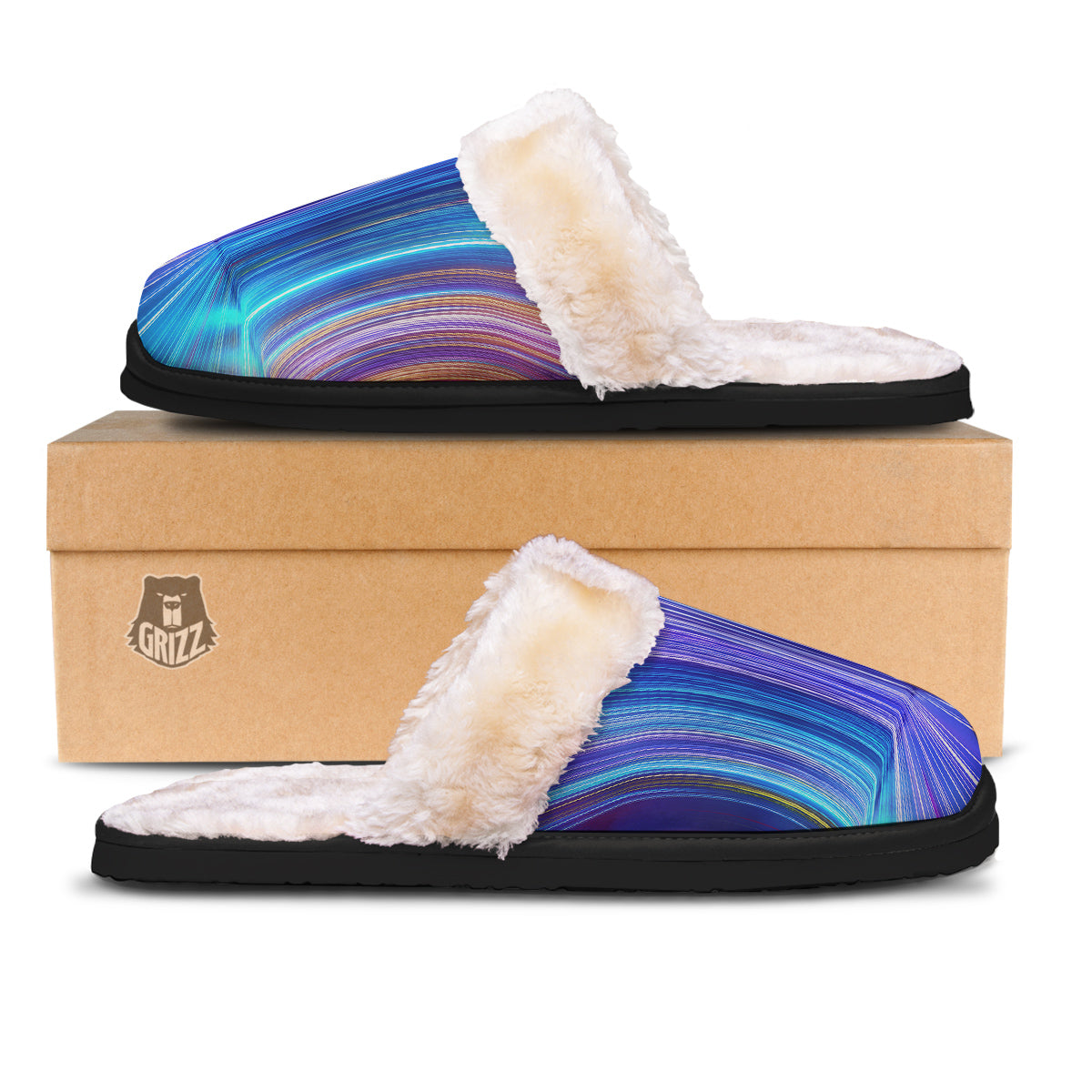 Hyperspace Colorful Print Slippers-grizzshop