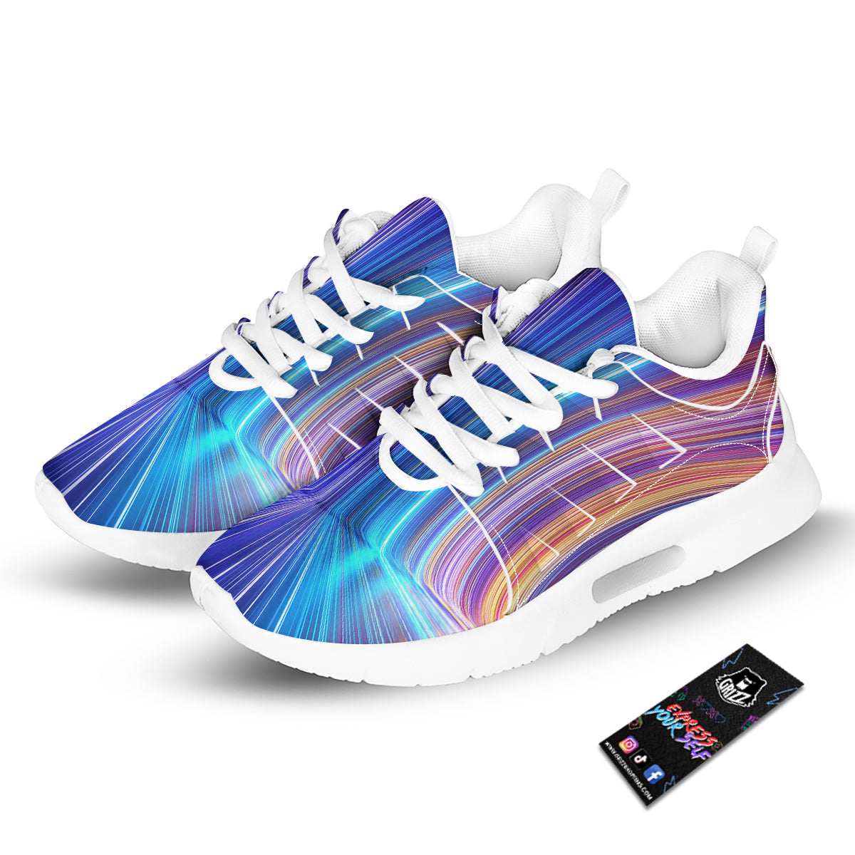 Hyperspace Colorful Print Tennis Shoes-grizzshop