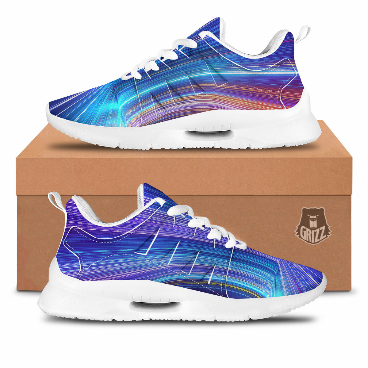 Hyperspace Colorful Print Tennis Shoes-grizzshop