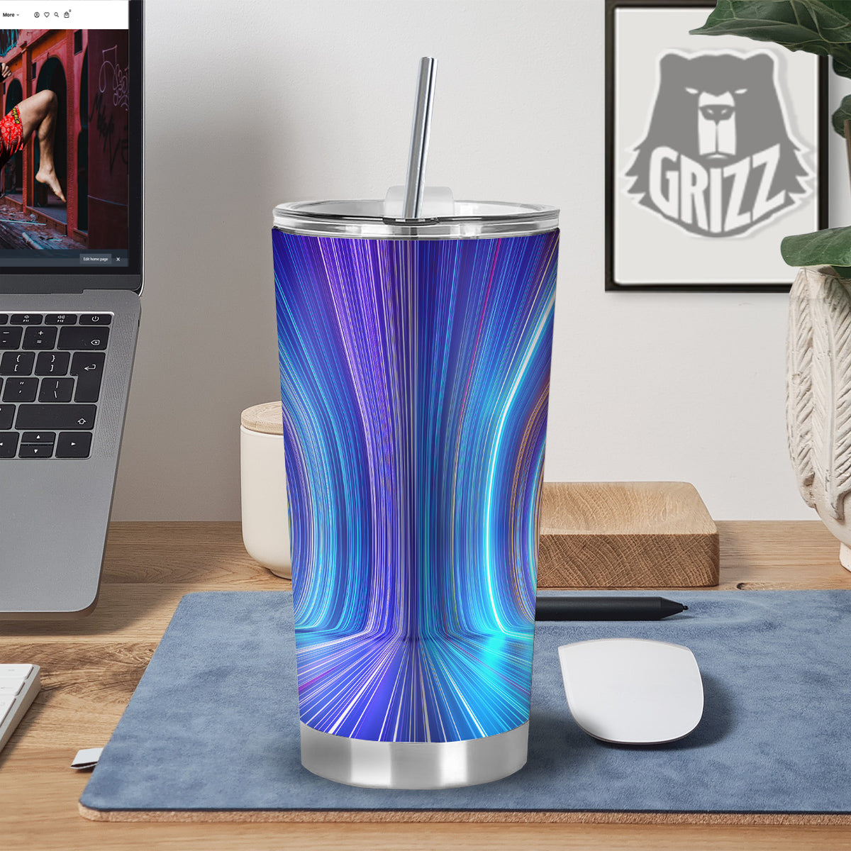 Hyperspace Colorful Print Tumbler-grizzshop