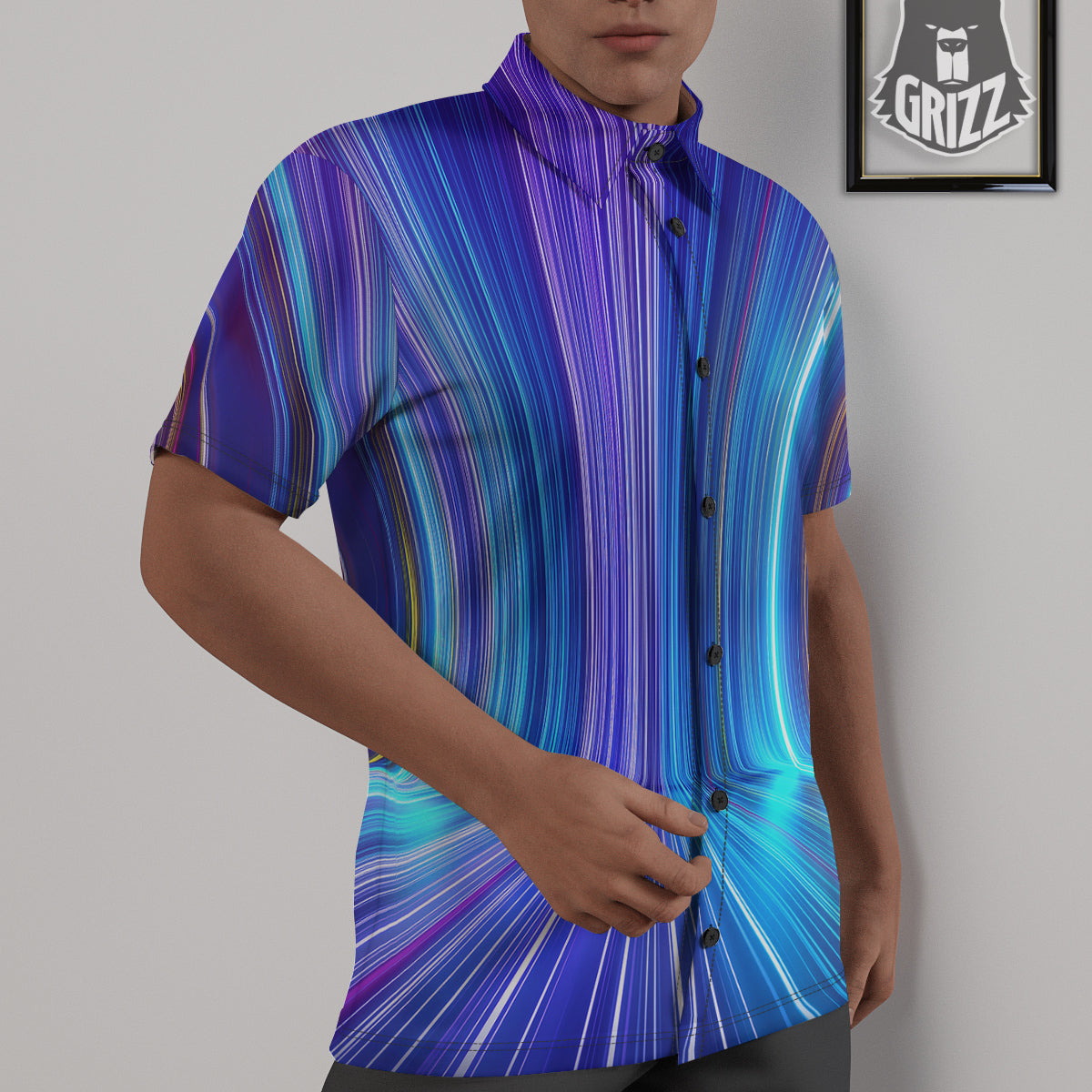 Hyperspace Colorful Print Untucked Shirts-grizzshop