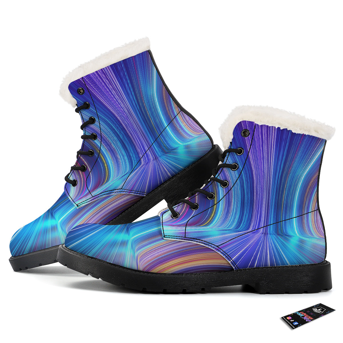 Hyperspace Colorful Print Winter Boots-grizzshop