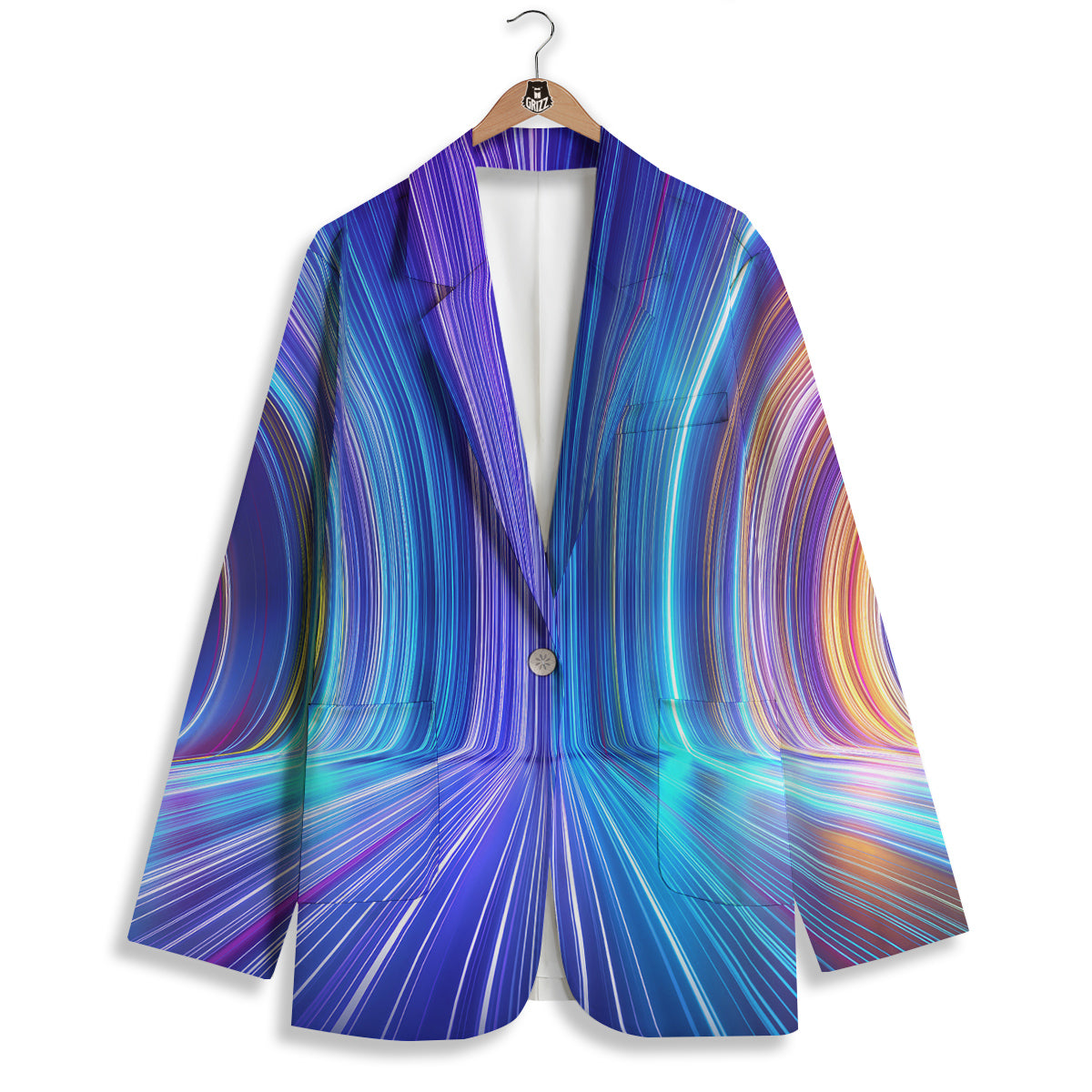 Hyperspace Colorful Print Women's Blazer-grizzshop