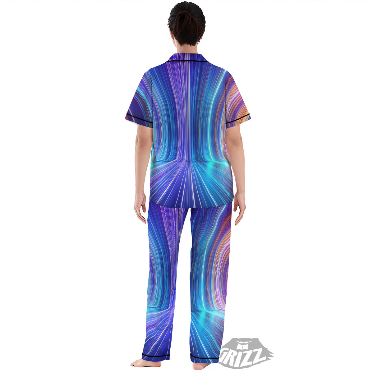 Hyperspace Colorful Print Women's Pajamas Set-grizzshop