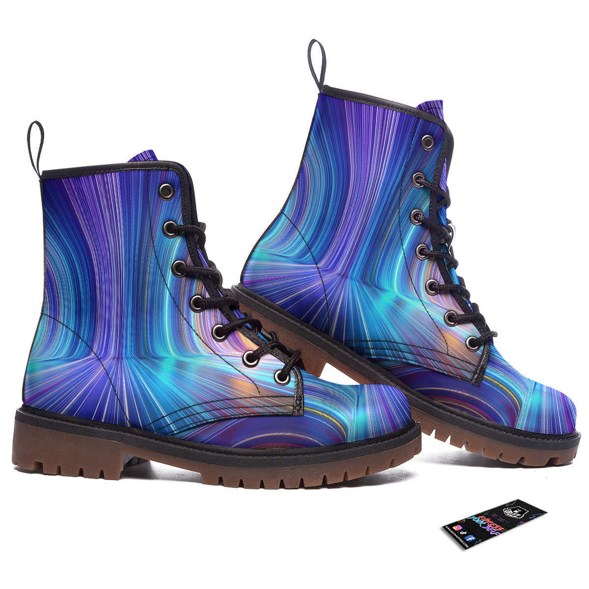 Hyperspace Colorful Print Work Boots-grizzshop