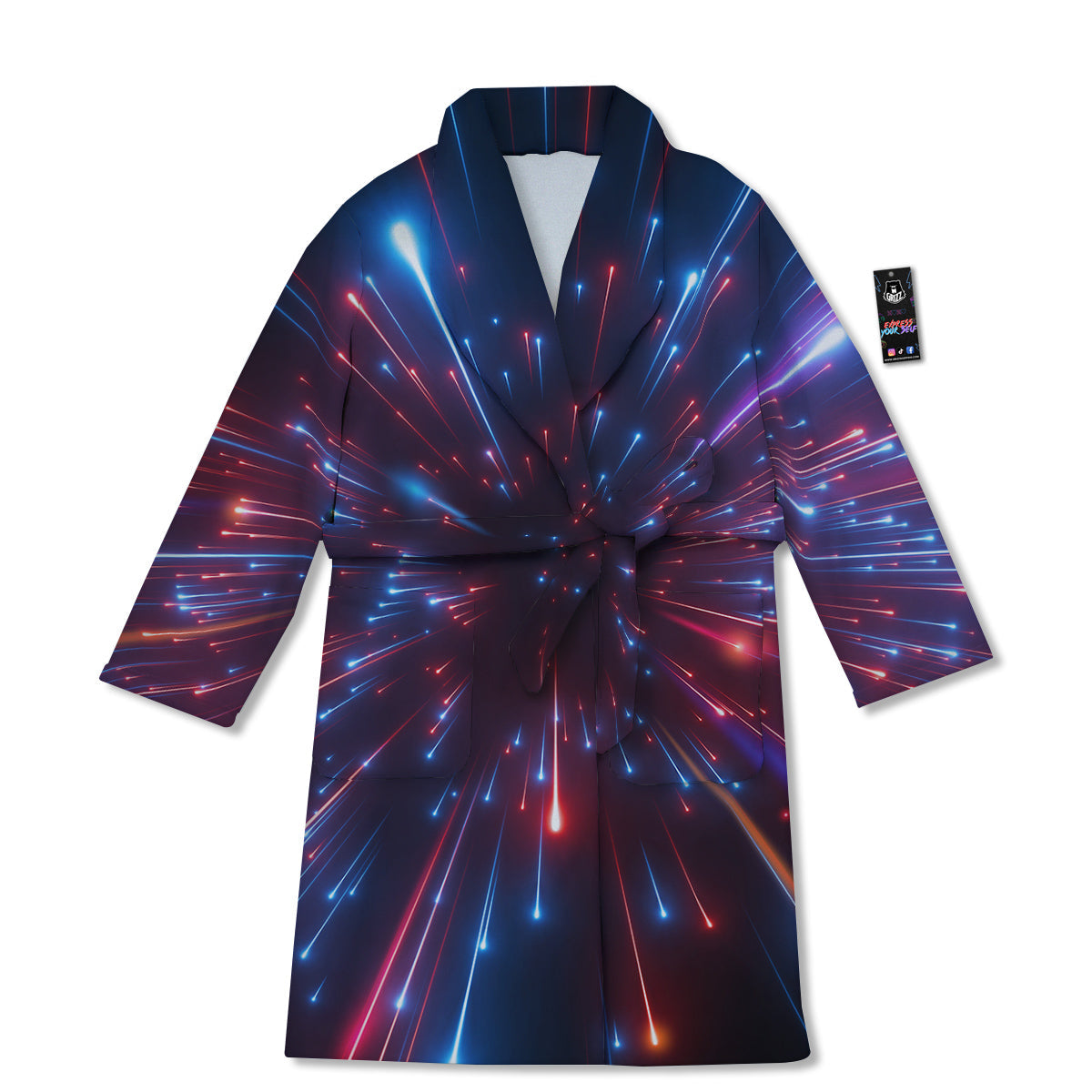 Hyperspace Cosmic Print Bathrobe-grizzshop