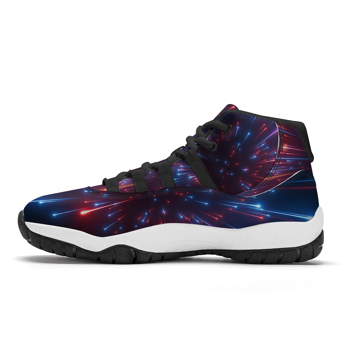 Hyperspace Cosmic Print Black Bball Shoes-grizzshop