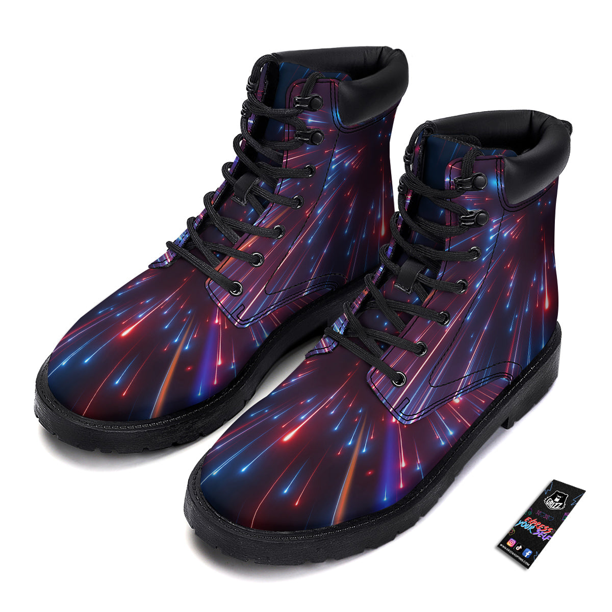 Hyperspace Cosmic Print Boots-grizzshop