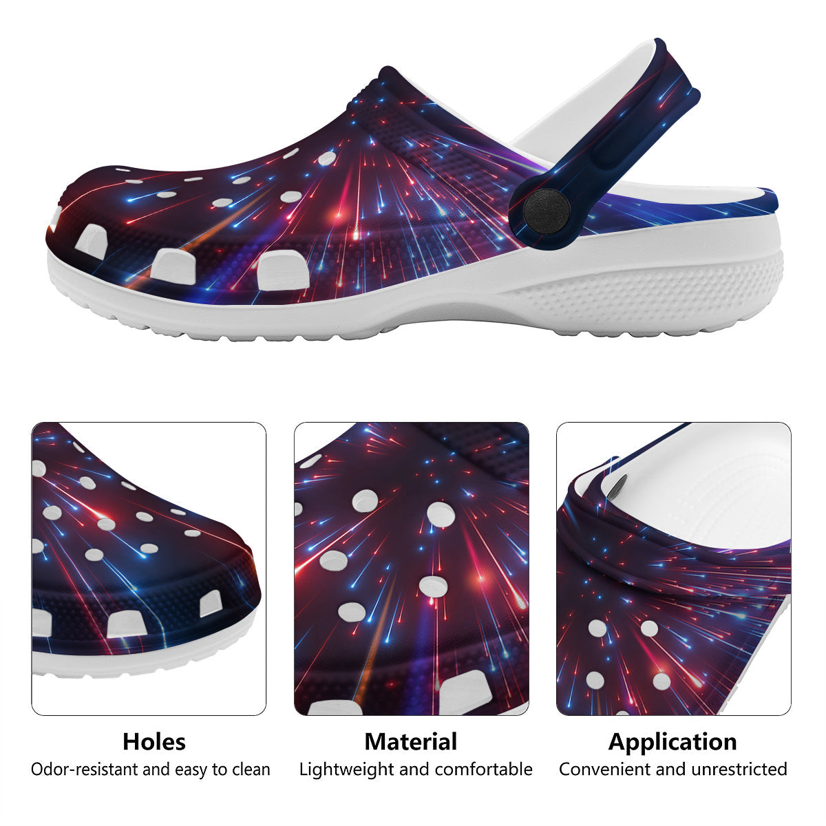 Hyperspace Cosmic Print Clog-grizzshop