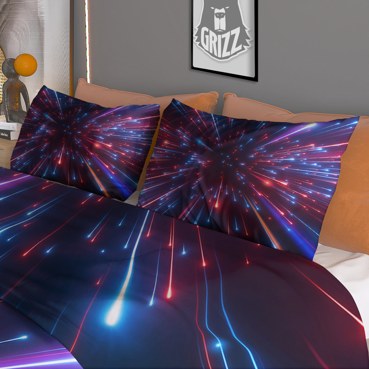 Halftone Sun Dot Print Duvet Cover Bedding Set