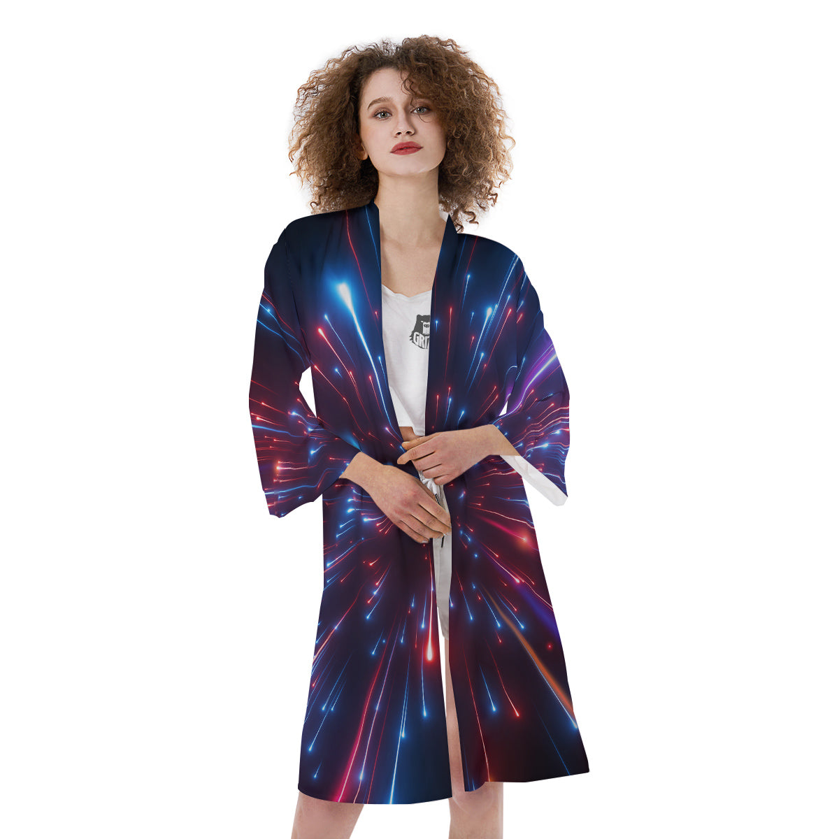 Hyperspace Cosmic Print Kimono-grizzshop