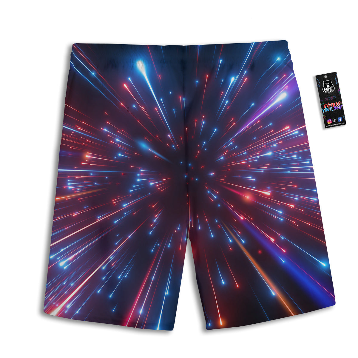 Hyperspace Cosmic Print Men's Athletic Shorts