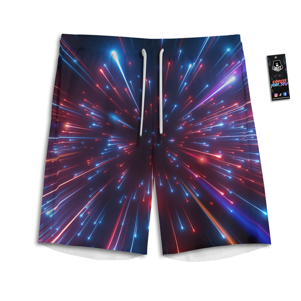 Hyperspace Cosmic Print Men's Athletic Shorts