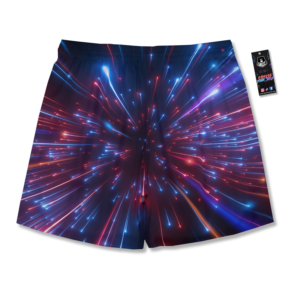 Hyperspace Cosmic Print Men's Running Shorts-grizzshop