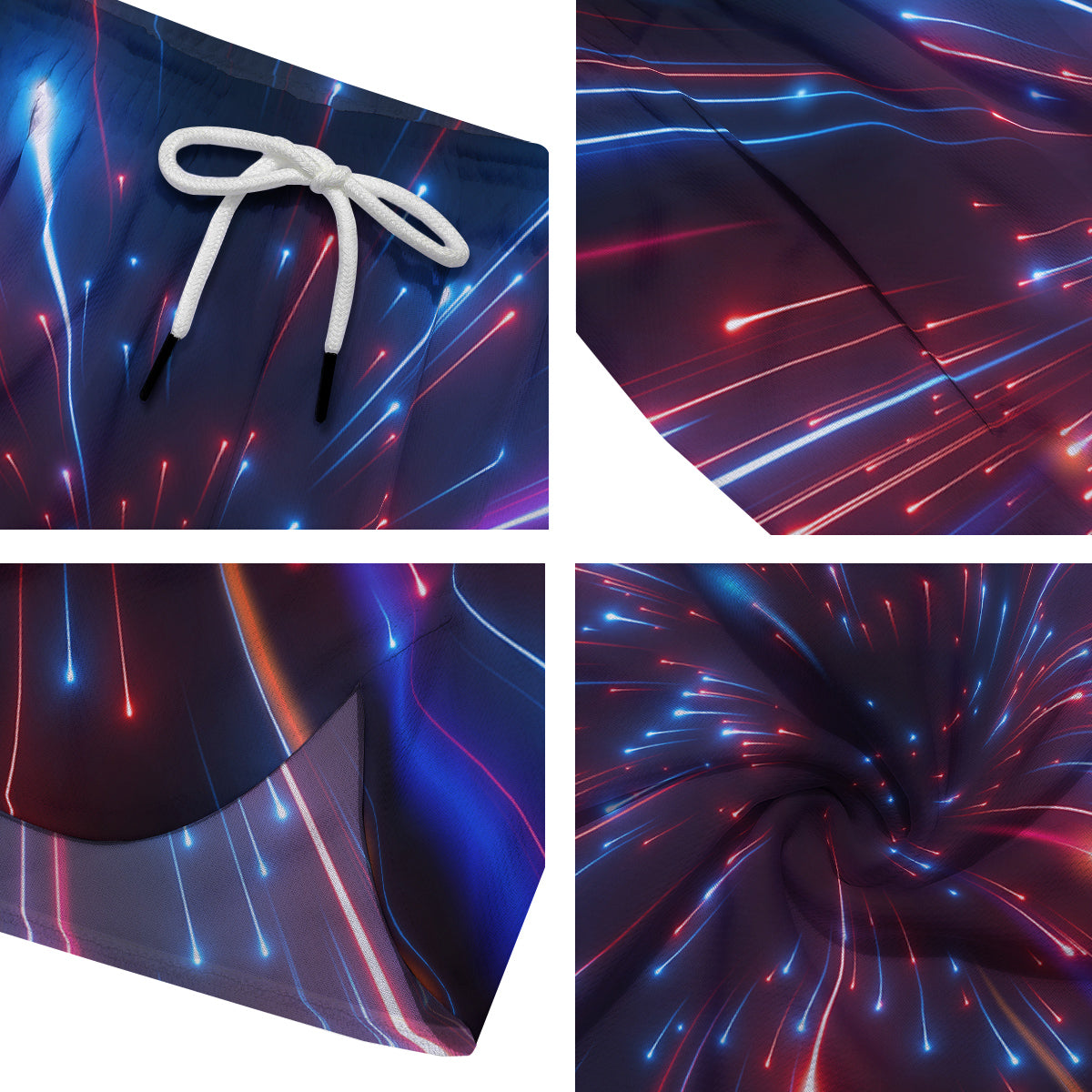 Hyperspace Cosmic Print Men's Running Shorts-grizzshop