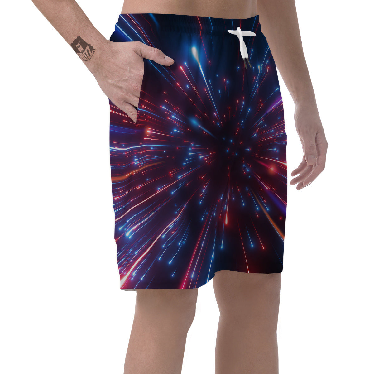 Hyperspace Cosmic Print Men's Shorts-grizzshop