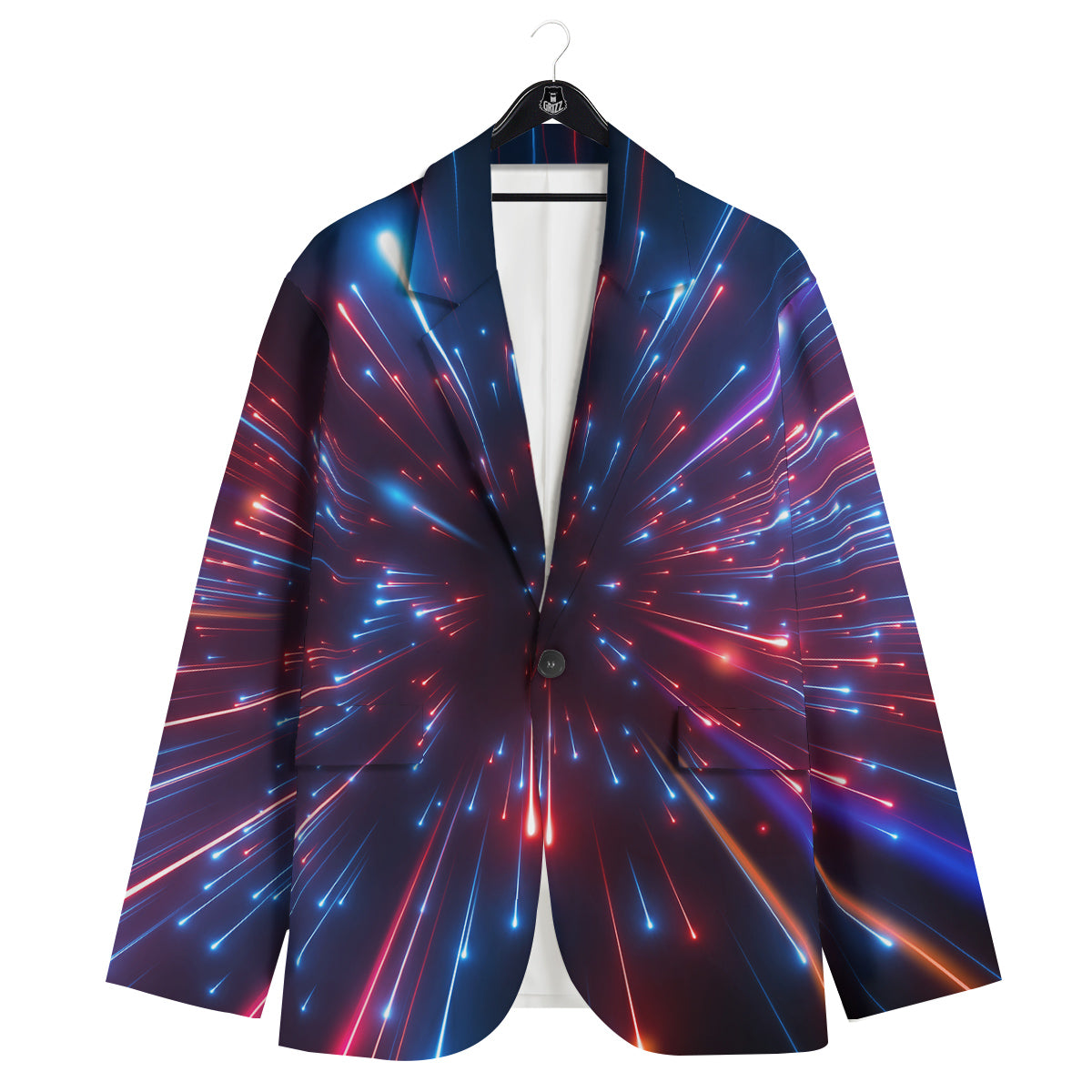 Hyperspace Cosmic Print Men's Sport Coat-grizzshop