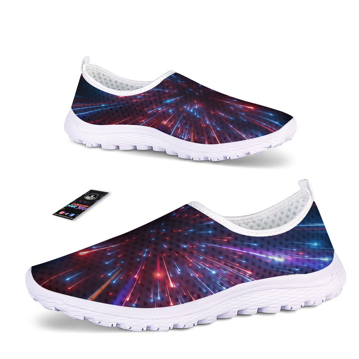 Hyperspace Cosmic Print Nurse Shoes-grizzshop