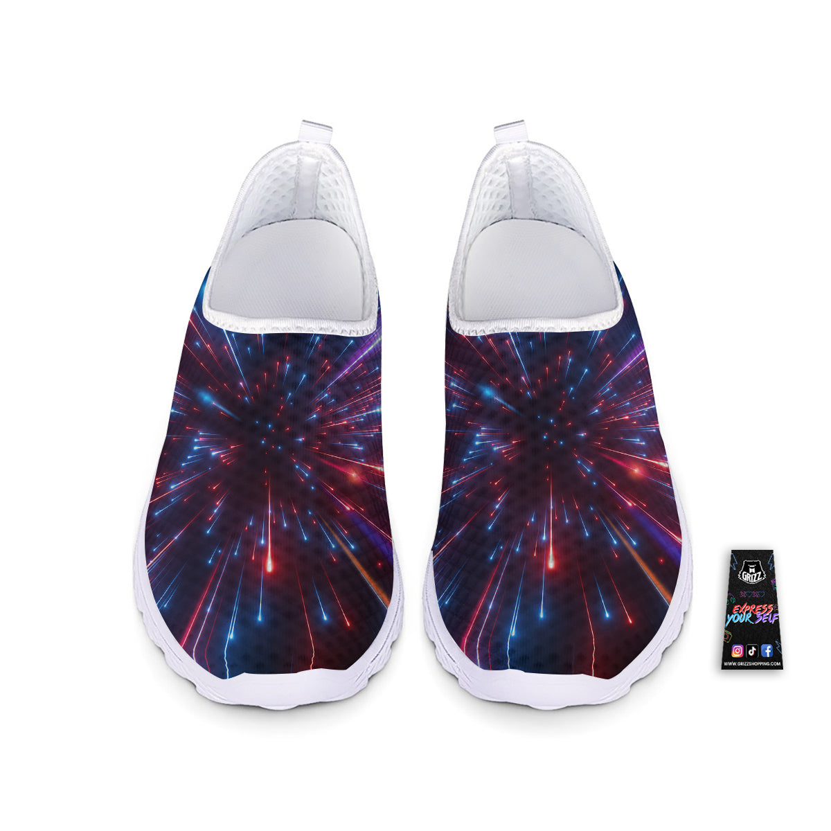 Hyperspace Cosmic Print Nurse Shoes-grizzshop
