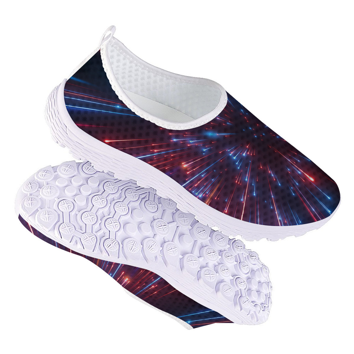Hyperspace Cosmic Print Nurse Shoes-grizzshop