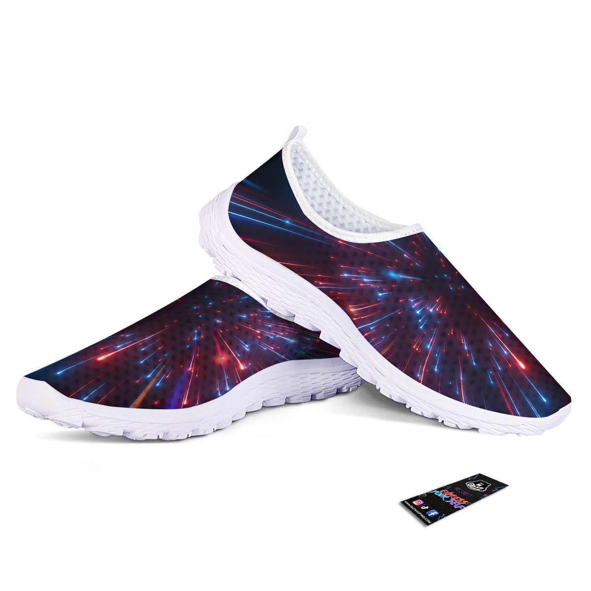 Hyperspace Cosmic Print Nurse Shoes-grizzshop