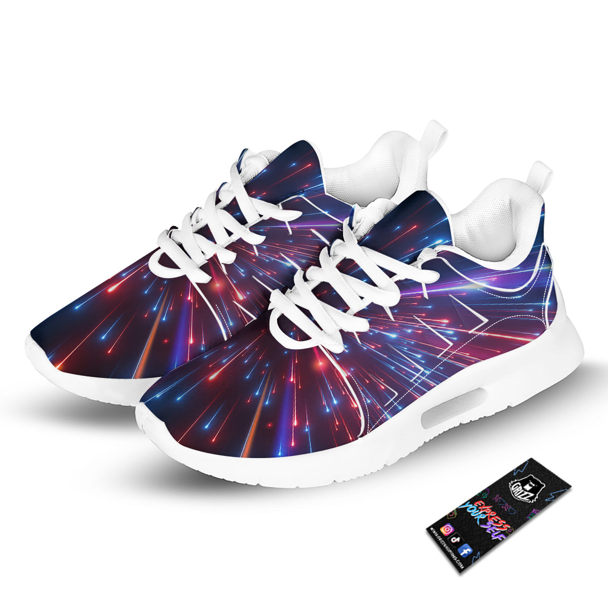 Hyperspace Cosmic Print Tennis Shoes-grizzshop