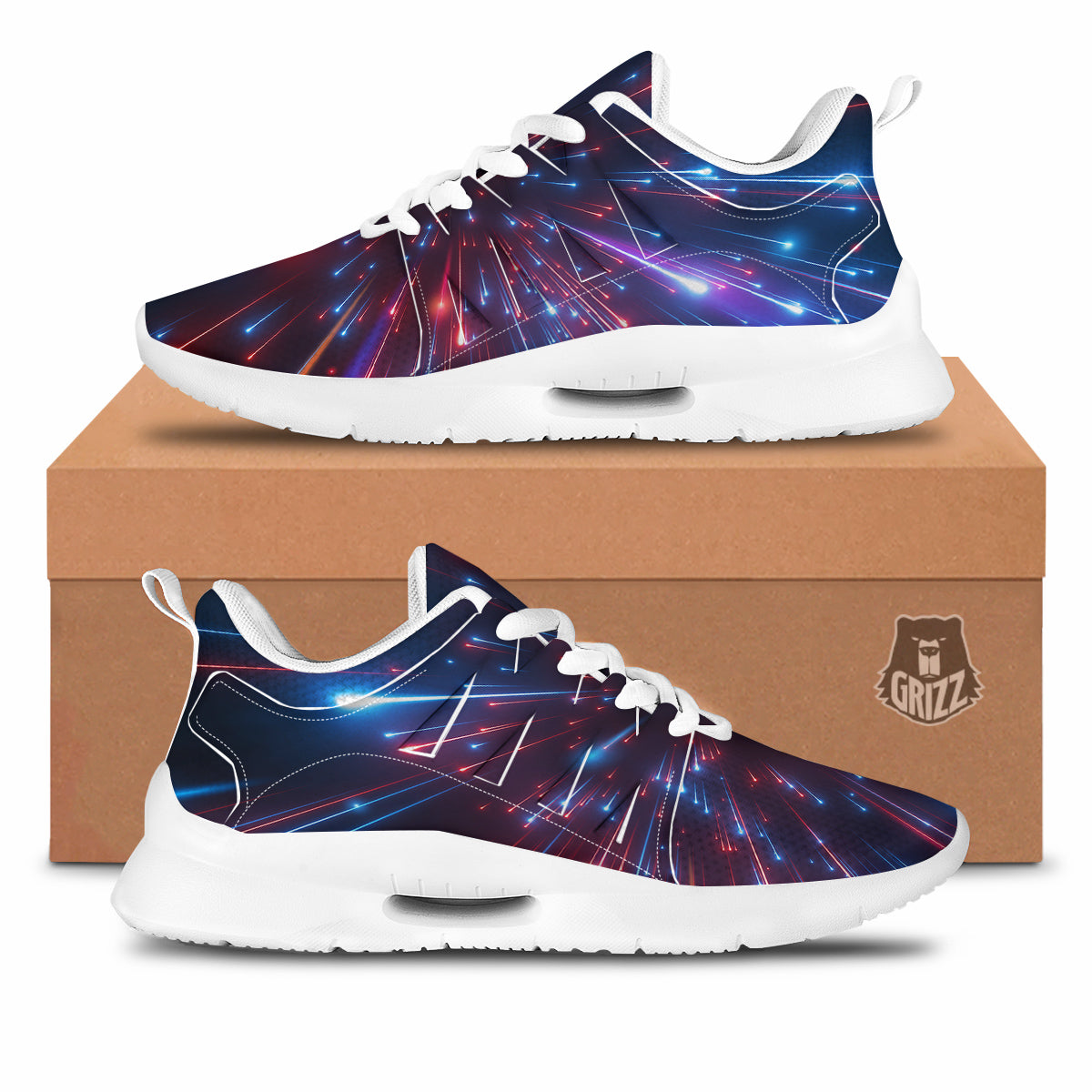 Hyperspace Cosmic Print Tennis Shoes-grizzshop