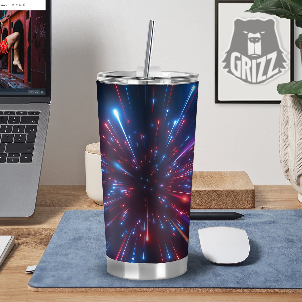 Hyperspace Cosmic Print Tumbler-grizzshop