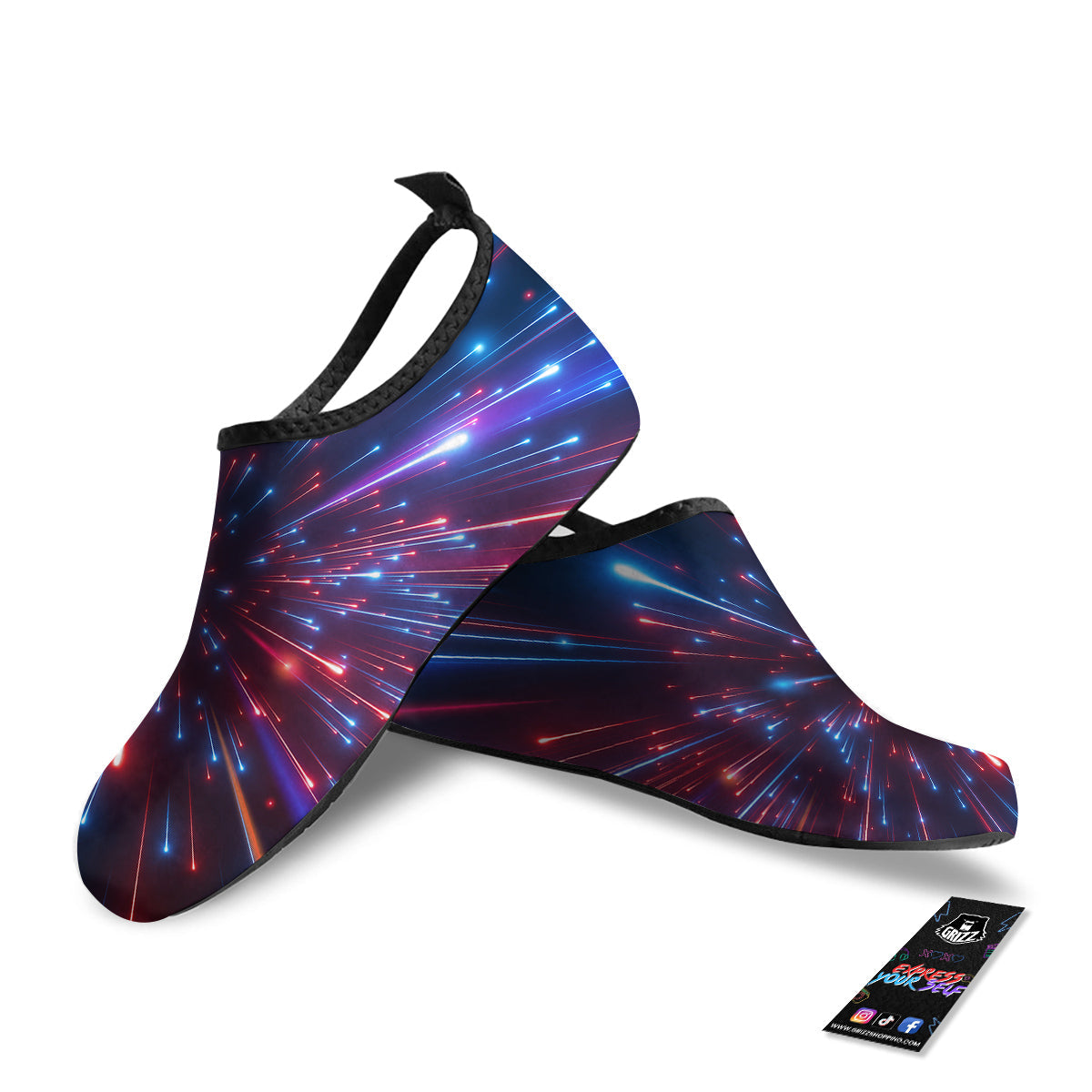 Hyperspace Cosmic Print Water Shoes-grizzshop