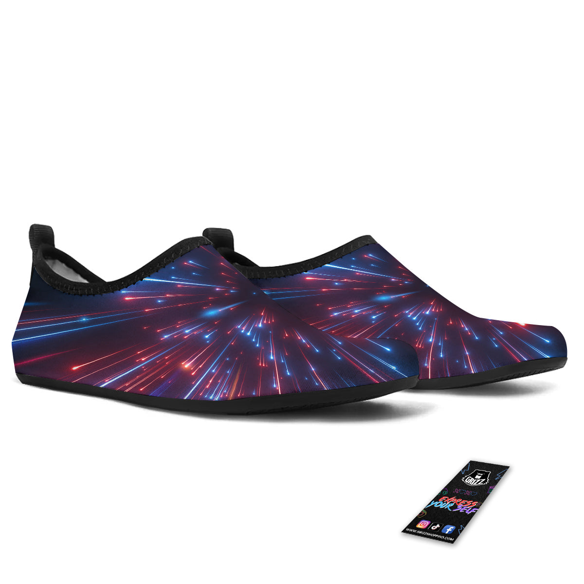 Hyperspace Cosmic Print Water Shoes-grizzshop
