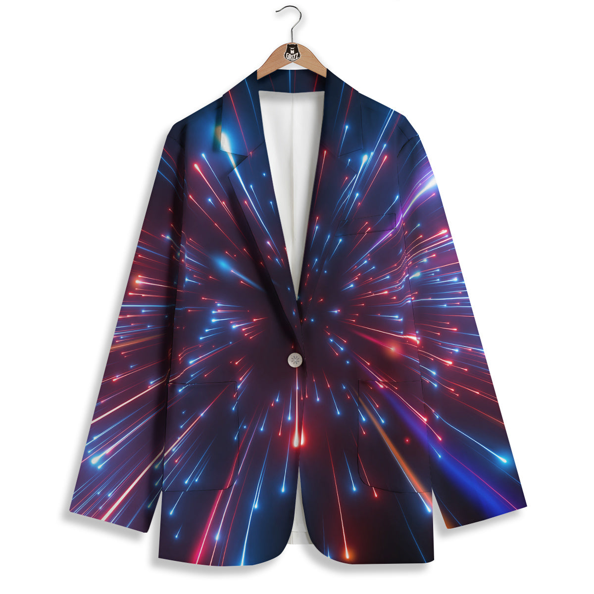 Hyperspace Cosmic Print Women's Blazer-grizzshop