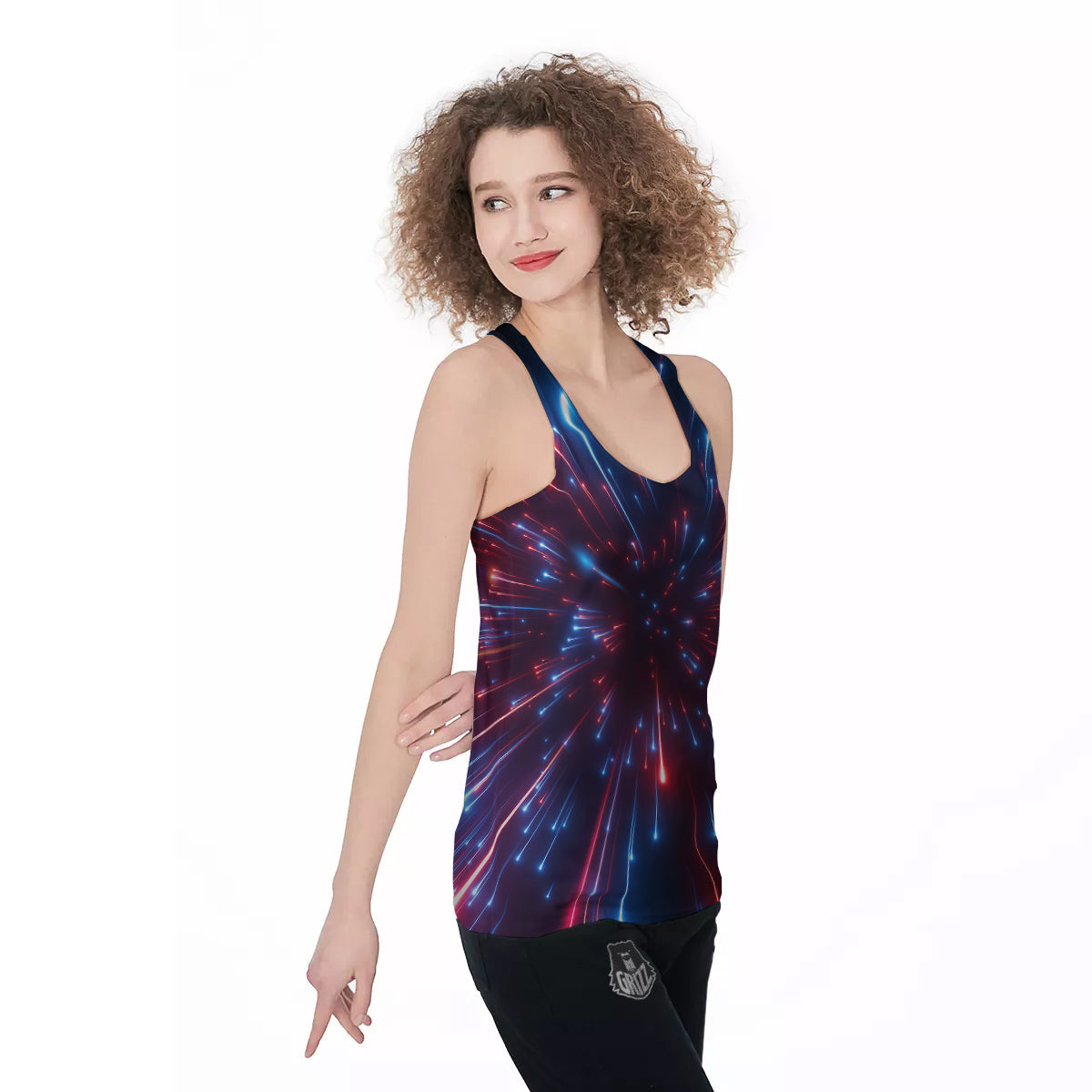 Hyperspace Cosmic Print Women's Racerback Tank Top-grizzshop